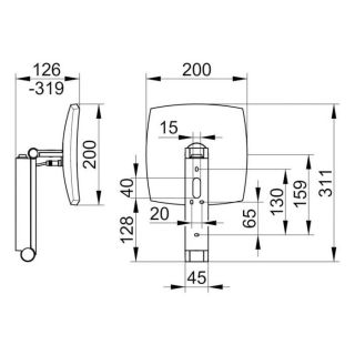 Зеркало косметическое с подсветкой Keuco 17613039004 бронза шлифованная